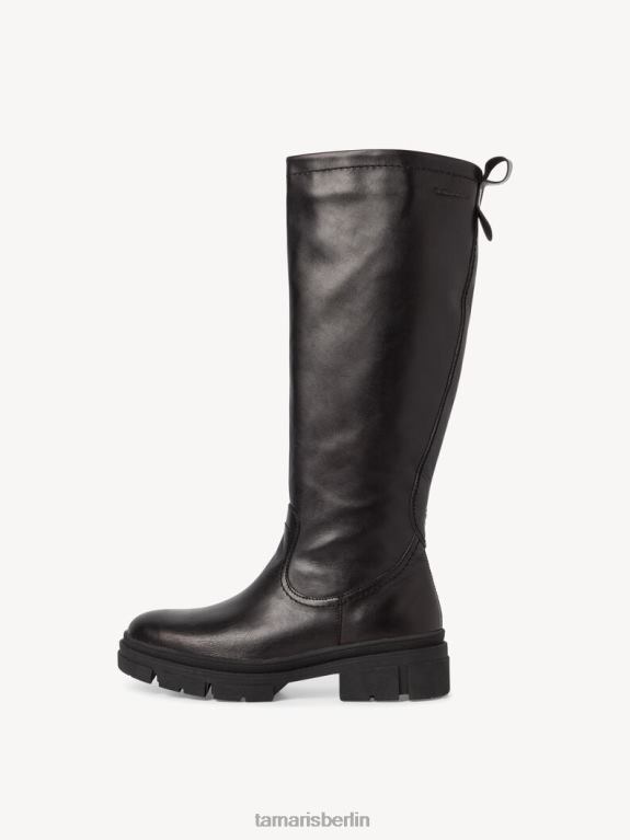 de Tamaris Frauen Lederstiefel - schwarz/schwarzes Leder 0LHV465 Schuhe