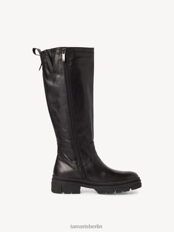 de Tamaris Frauen Lederstiefel - schwarz/schwarzes Leder 0LHV465 Schuhe