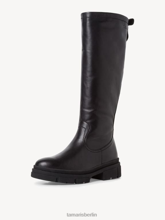 de Tamaris Frauen Lederstiefel - schwarzes Warmfutter/schwarzes Leder 0LHV42015 Schuhe