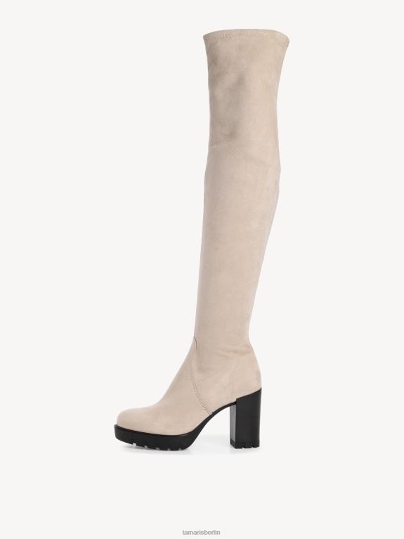 de Tamaris Frauen Overknee-Stiefel - Beige/Elfenbein 0LHV41694 Schuhe