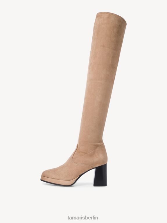 de Tamaris Frauen Overknee-Stiefel - Braun/Pfeffer 0LHV4162 Schuhe