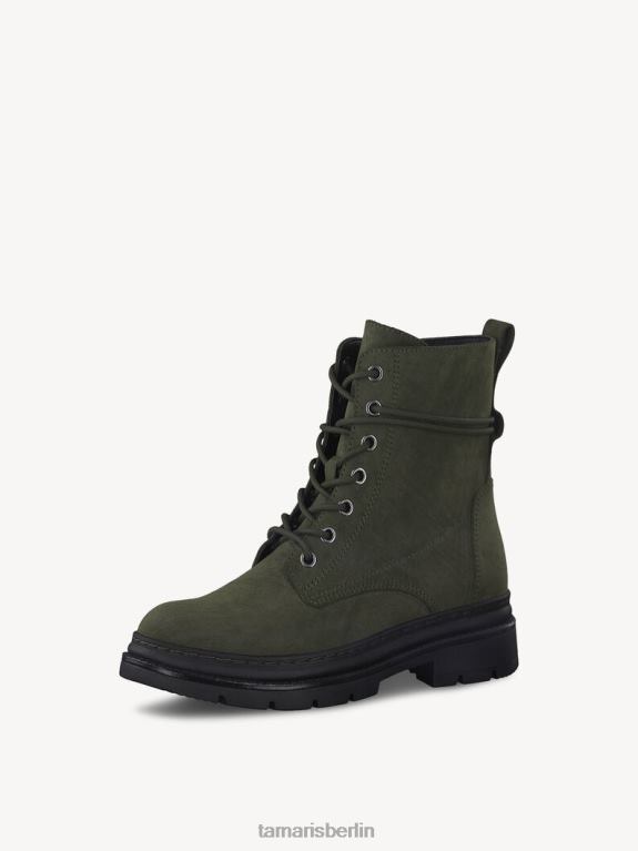 de Tamaris Frauen Bootie - grün/olivfarbenes Nubukleder 0LHV41875 Schuhe