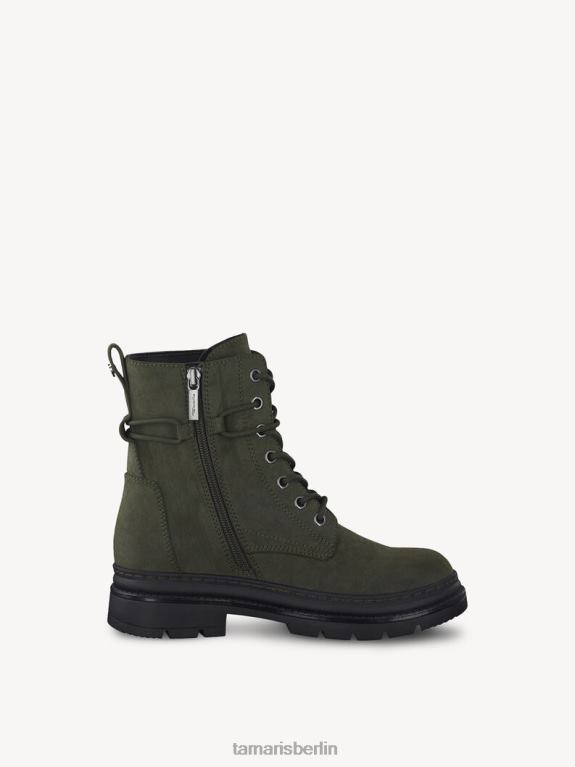 de Tamaris Frauen Bootie - grün/olivfarbenes Nubukleder 0LHV41875 Schuhe