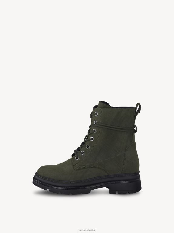 de Tamaris Frauen Bootie - grün/olivfarbenes Nubukleder 0LHV41875 Schuhe