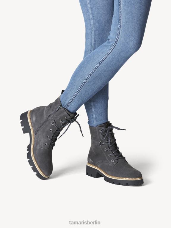 de Tamaris Frauen Bootie - graues Warmfutter/Anthrazit 0LHV493 Schuhe