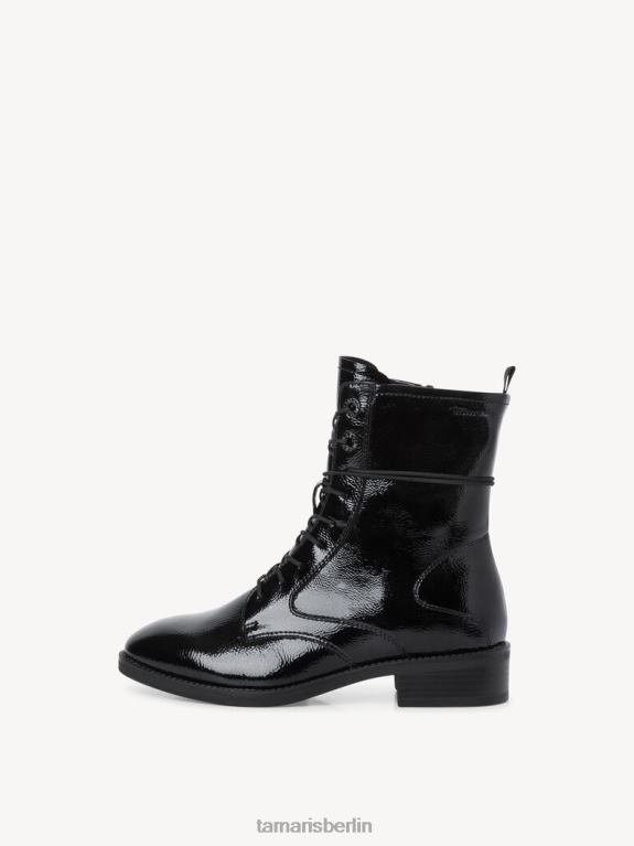 de Tamaris Frauen Bootie - schwarz/schwarzes Lackleder 0LHV41706 Schuhe