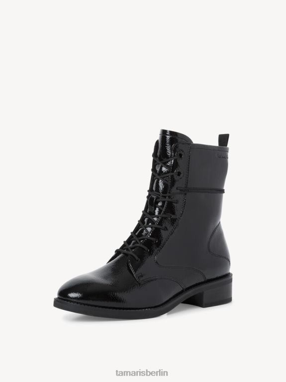 de Tamaris Frauen Bootie - schwarz/schwarzes Lackleder 0LHV41706 Schuhe