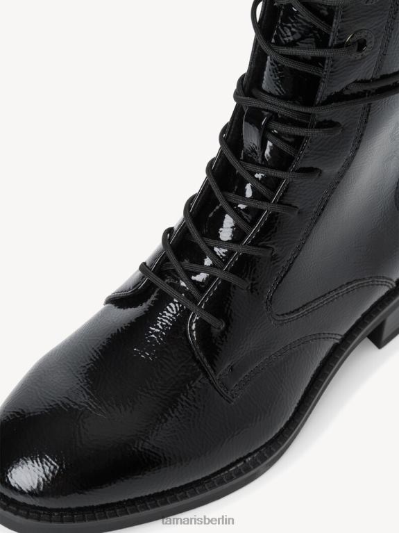 de Tamaris Frauen Bootie - schwarz/schwarzes Lackleder 0LHV41706 Schuhe