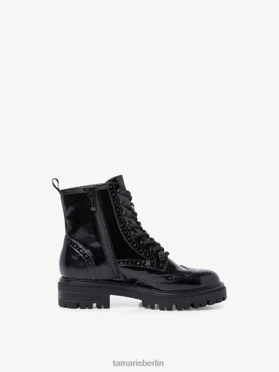 de Tamaris Frauen Bootie - schwarz/schwarzes Lackleder 0LHV41787 Schuhe