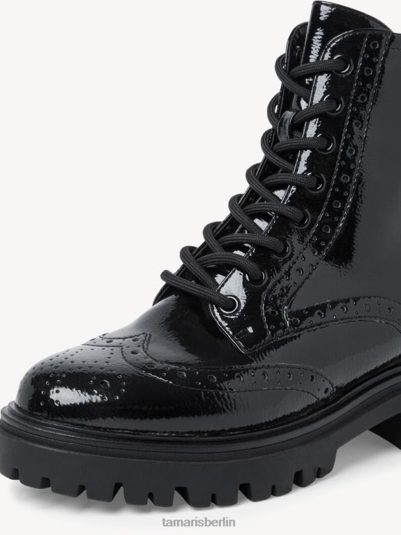 de Tamaris Frauen Bootie - schwarz/schwarzes Lackleder 0LHV41787 Schuhe