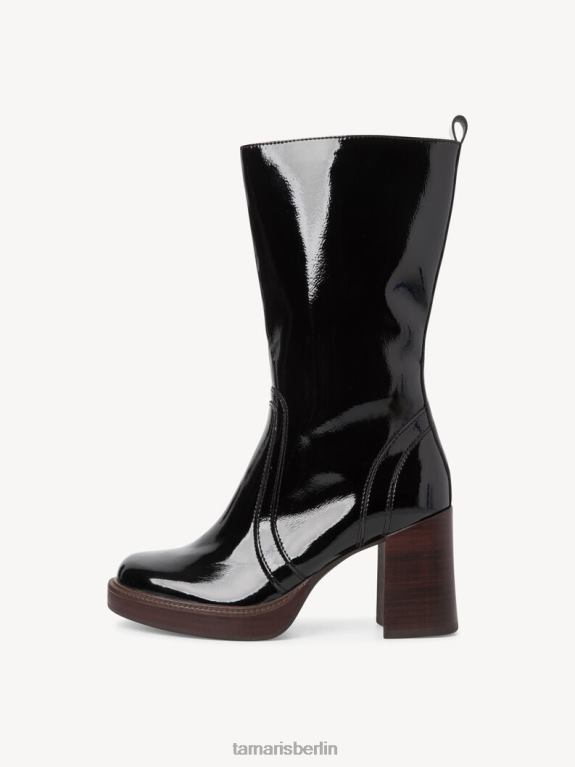 de Tamaris Frauen Bootie - schwarz/schwarzes Lackleder 0LHV41848 Schuhe