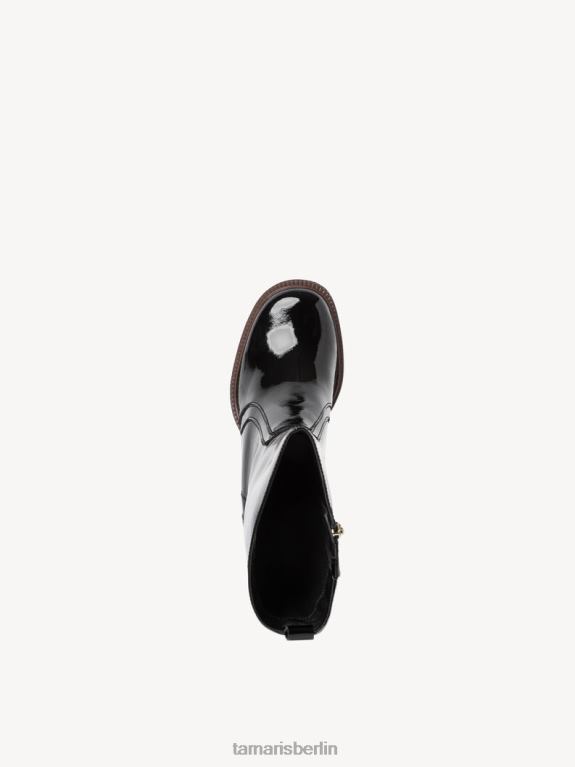 de Tamaris Frauen Bootie - schwarz/schwarzes Lackleder 0LHV41848 Schuhe