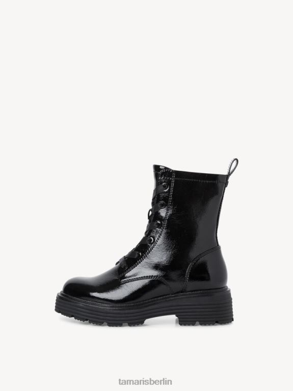 de Tamaris Frauen Bootie - schwarz/schwarzes Lackleder 0LHV41985 Schuhe
