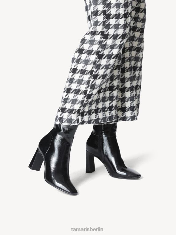 de Tamaris Frauen Bootie - schwarz/schwarzes Lackleder 0LHV41990 Schuhe