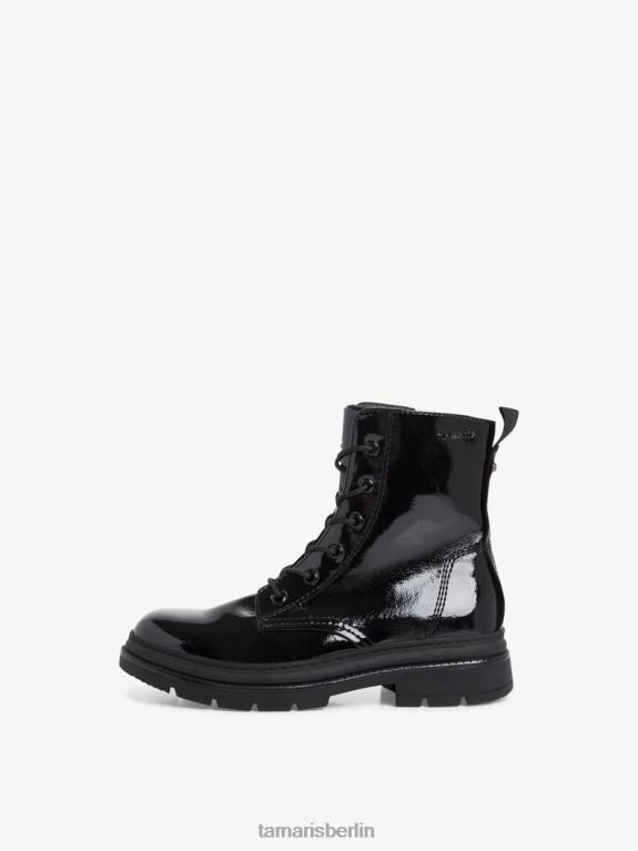 de Tamaris Frauen Bootie - schwarz/schwarzes Lackleder 0LHV42008 Schuhe