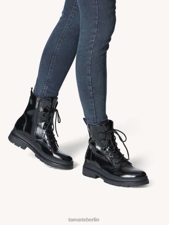 de Tamaris Frauen Bootie - schwarz/schwarzes Lackleder 0LHV42008 Schuhe