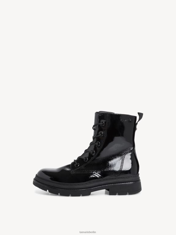de Tamaris Frauen Bootie - schwarz/schwarzes Lackleder 0LHV42008 Schuhe