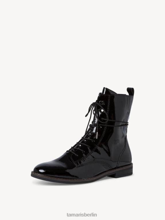 de Tamaris Frauen Bootie - schwarz/schwarzes Lackleder 0LHV42156 Schuhe