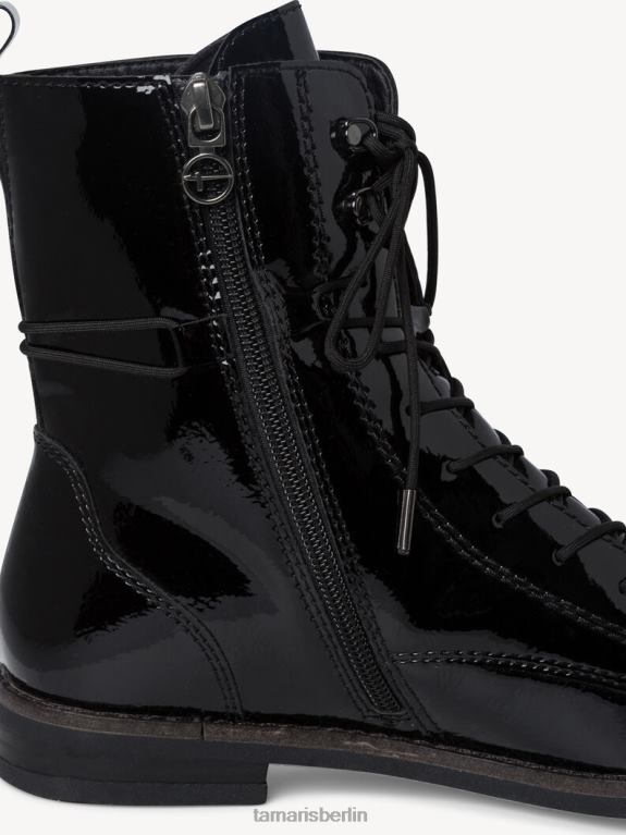 de Tamaris Frauen Bootie - schwarz/schwarzes Lackleder 0LHV42156 Schuhe