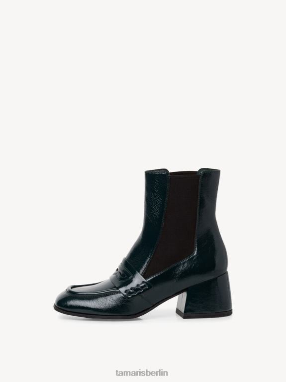 de Tamaris Frauen Chelsea-Stiefel – Grün/Petrol-Lack 0LHV42203 Schuhe