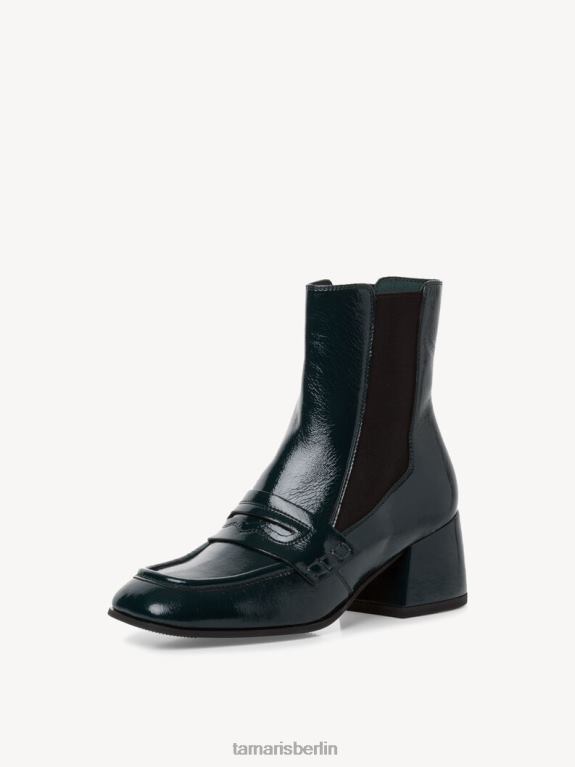 de Tamaris Frauen Chelsea-Stiefel – Grün/Petrol-Lack 0LHV42203 Schuhe