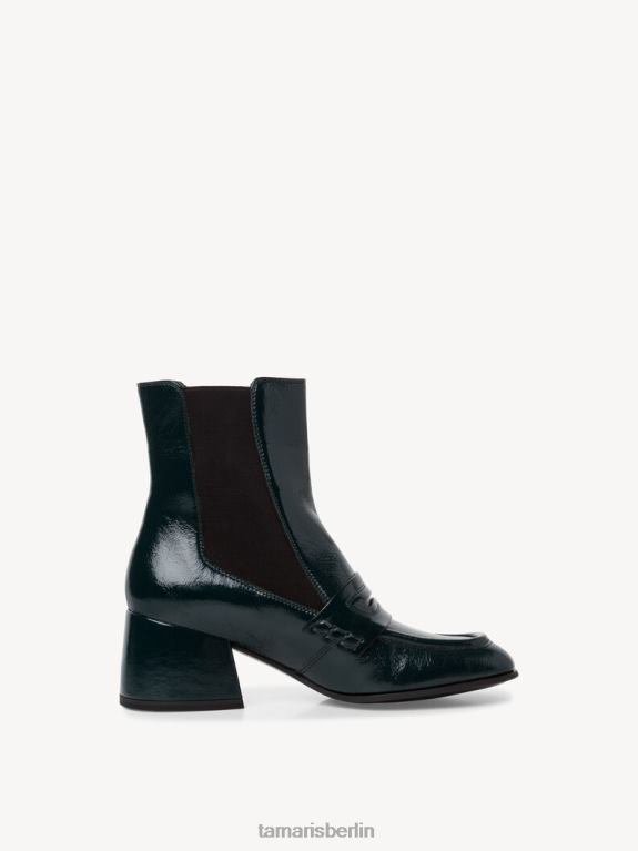 de Tamaris Frauen Chelsea-Stiefel – Grün/Petrol-Lack 0LHV42203 Schuhe