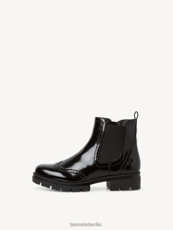 de Tamaris Frauen Chelsea-Stiefel – Schwarz/Schwarzes Lackleder 0LHV41199 Schuhe