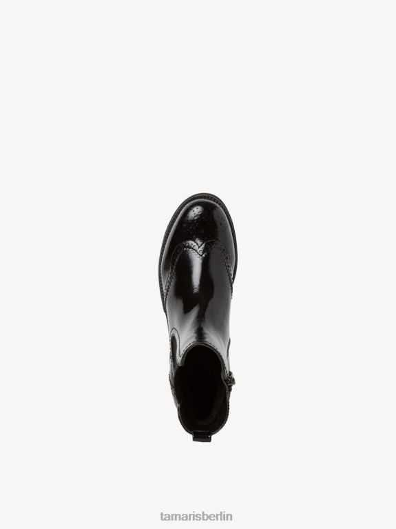 de Tamaris Frauen Chelsea-Stiefel – Schwarz/Schwarzes Lackleder 0LHV41199 Schuhe