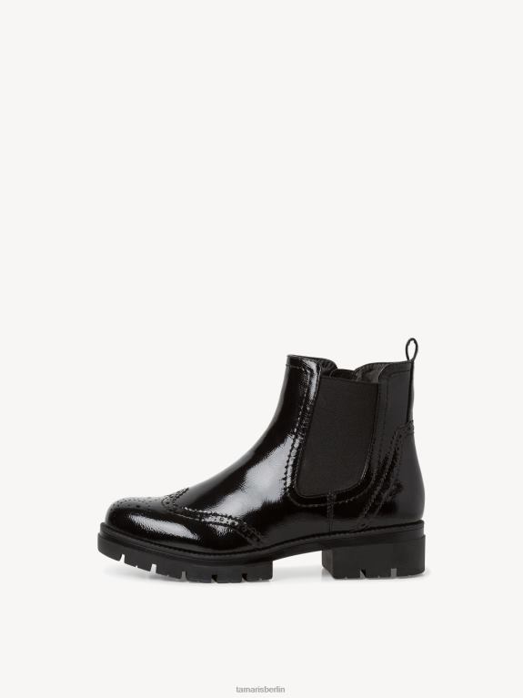 de Tamaris Frauen Chelsea-Stiefel – Schwarz/Schwarzes Lackleder 0LHV41199 Schuhe