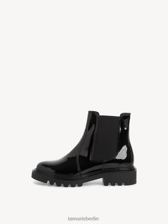 de Tamaris Frauen Chelsea-Stiefel – Schwarz/Schwarzes Lackleder 0LHV41259 Schuhe