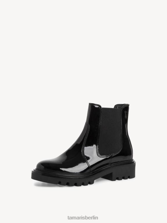 de Tamaris Frauen Chelsea-Stiefel – Schwarz/Schwarzes Lackleder 0LHV41259 Schuhe
