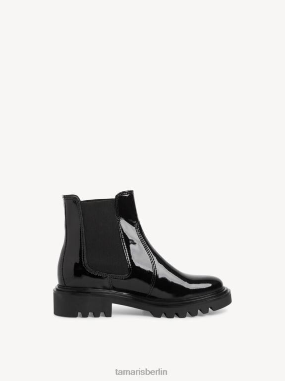 de Tamaris Frauen Chelsea-Stiefel – Schwarz/Schwarzes Lackleder 0LHV41259 Schuhe