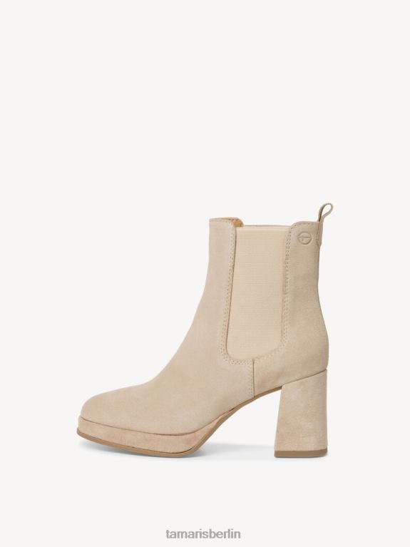 de Tamaris Frauen Chelsea-Stiefel aus Leder – Beige/Creme 0LHV41 Schuhe