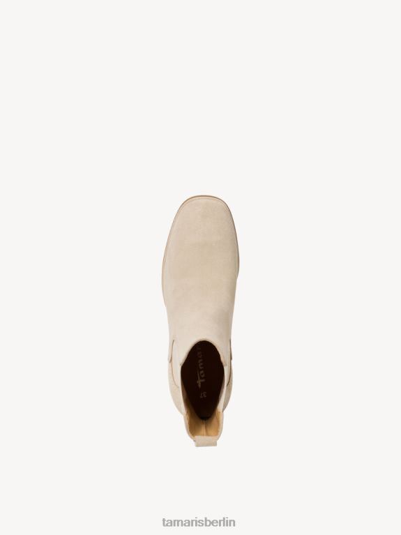 de Tamaris Frauen Chelsea-Stiefel aus Leder – Beige/Creme 0LHV41 Schuhe