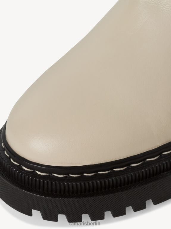 de Tamaris Frauen Chelsea-Stiefel aus Leder – Beige/Elfenbein 0LHV41399 Schuhe
