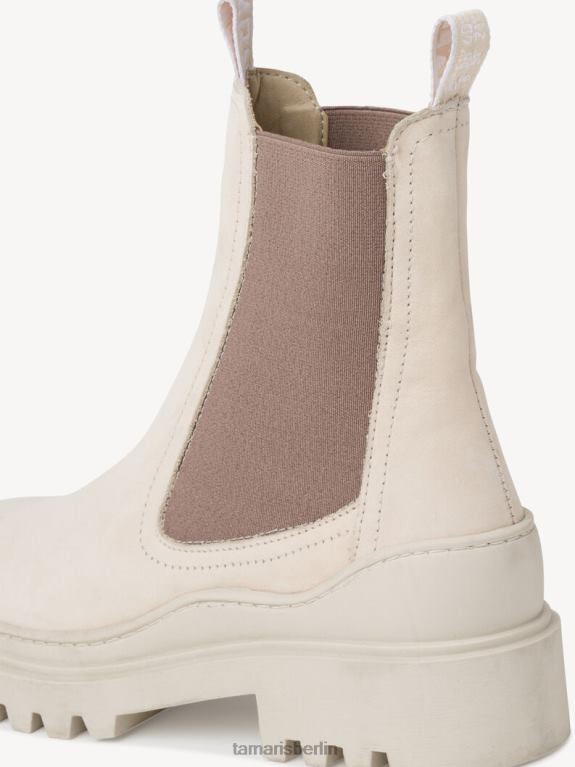 de Tamaris Frauen Chelsea-Stiefel aus Leder – Beige/Elfenbein 0LHV41674 Schuhe