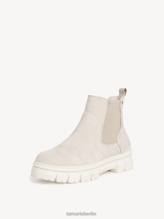 de Tamaris Frauen Chelsea-Stiefel aus Leder – Beige/Elfenbein Nubuk 0LHV41386 Schuhe