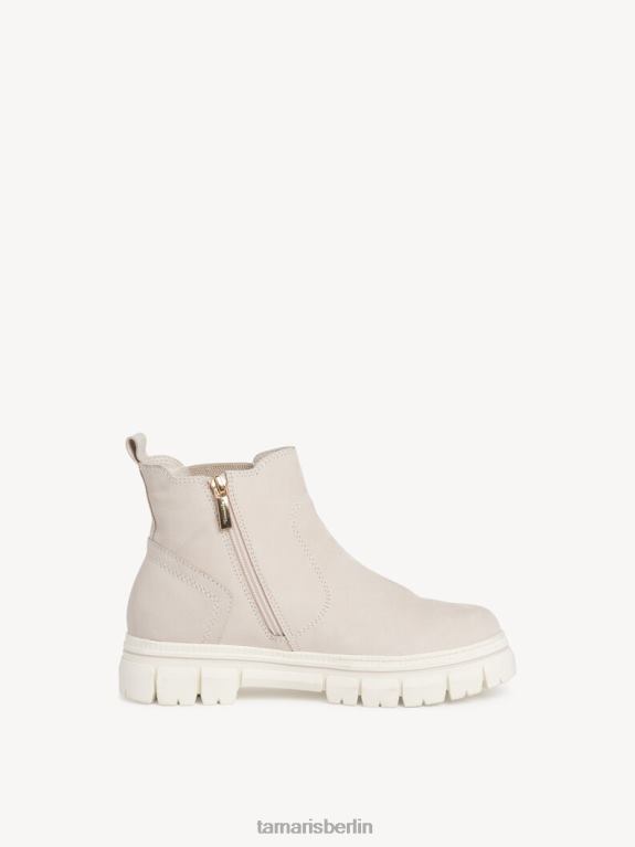 de Tamaris Frauen Chelsea-Stiefel aus Leder – Beige/Elfenbein Nubuk 0LHV41386 Schuhe