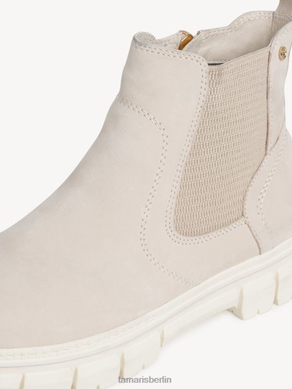 de Tamaris Frauen Chelsea-Stiefel aus Leder – Beige/Elfenbein Nubuk 0LHV41386 Schuhe