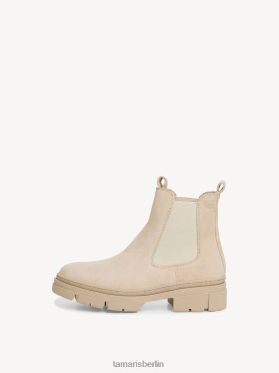 de Tamaris Frauen Chelsea-Stiefel aus Leder – Beige/Sand 0LHV4348 Schuhe