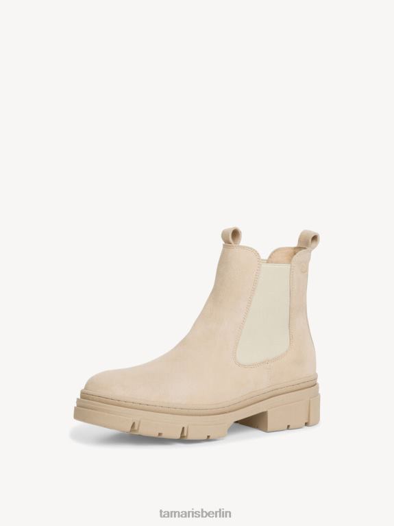 de Tamaris Frauen Chelsea-Stiefel aus Leder – Beige/Sand 0LHV4348 Schuhe