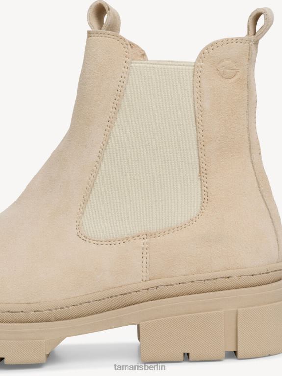 de Tamaris Frauen Chelsea-Stiefel aus Leder – Beige/Sand 0LHV4348 Schuhe
