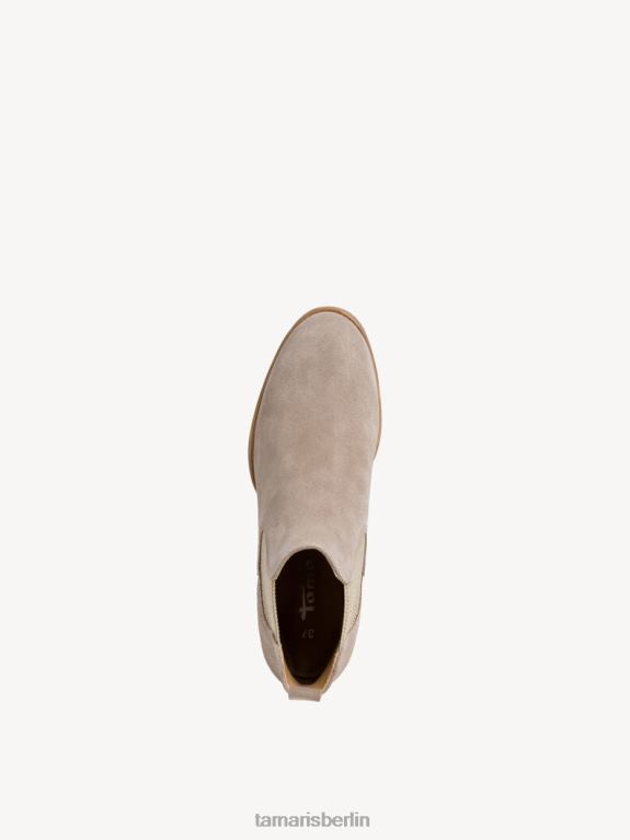 de Tamaris Frauen Chelsea-Stiefel aus Leder – Beige/Taupe 0LHV41078 Schuhe
