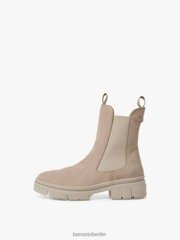de Tamaris Frauen Chelsea-Stiefel aus Leder – Beige/Taupe-Nub. Uni 0LHV42013 Schuhe