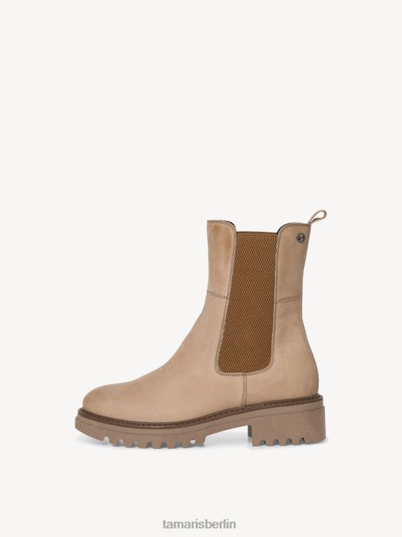 de Tamaris Frauen Chelsea-Stiefel aus Leder – Beige/Taupe-Nubukleder 0LHV41894 Schuhe