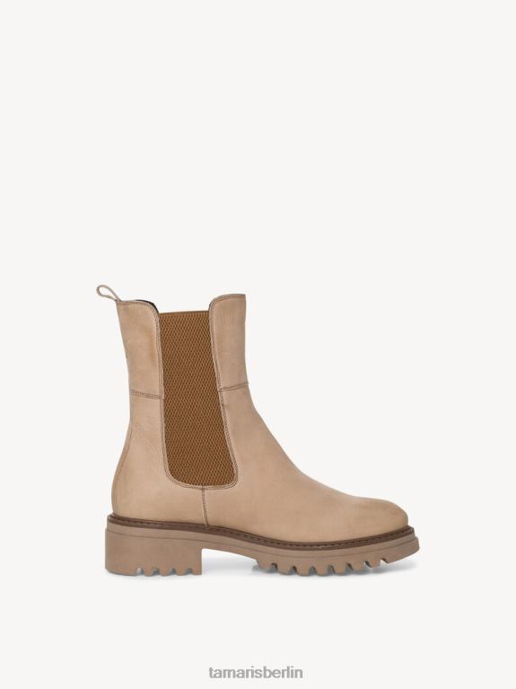 de Tamaris Frauen Chelsea-Stiefel aus Leder – Beige/Taupe-Nubukleder 0LHV41894 Schuhe
