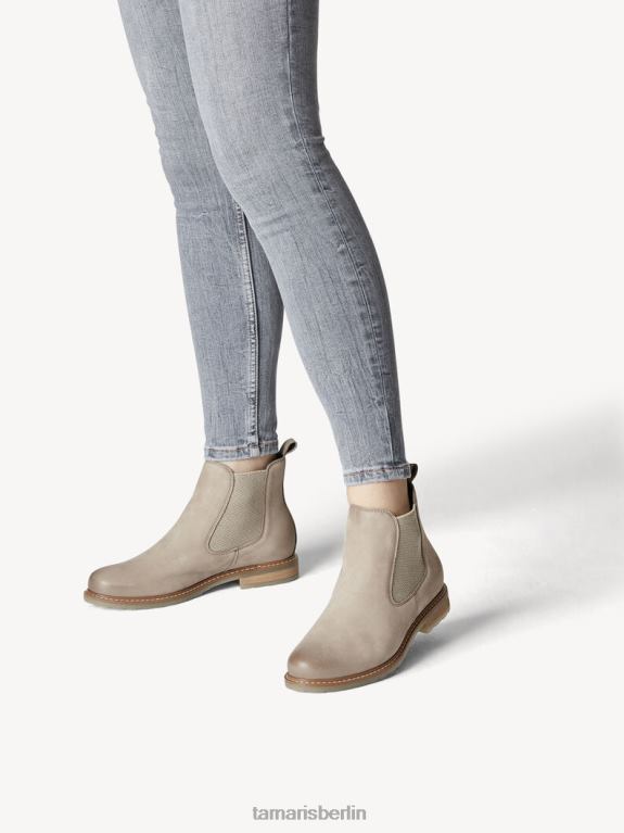 de Tamaris Frauen Chelsea-Stiefel aus Leder – Beige/Taupe-Nubukleder 0LHV42150 Schuhe