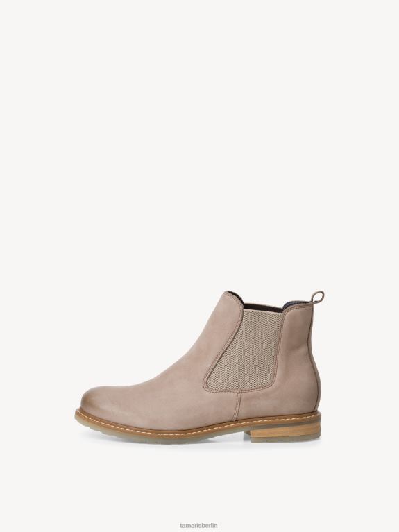 de Tamaris Frauen Chelsea-Stiefel aus Leder – Beige/Taupe-Nubukleder 0LHV42150 Schuhe