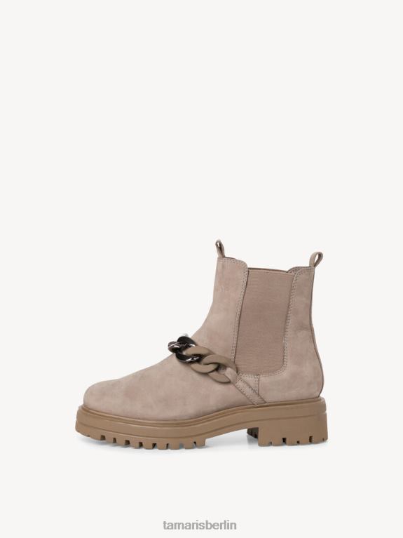 de Tamaris Frauen Chelsea-Stiefel aus Leder – Beige/Taupe-Nubukleder 0LHV4770 Schuhe