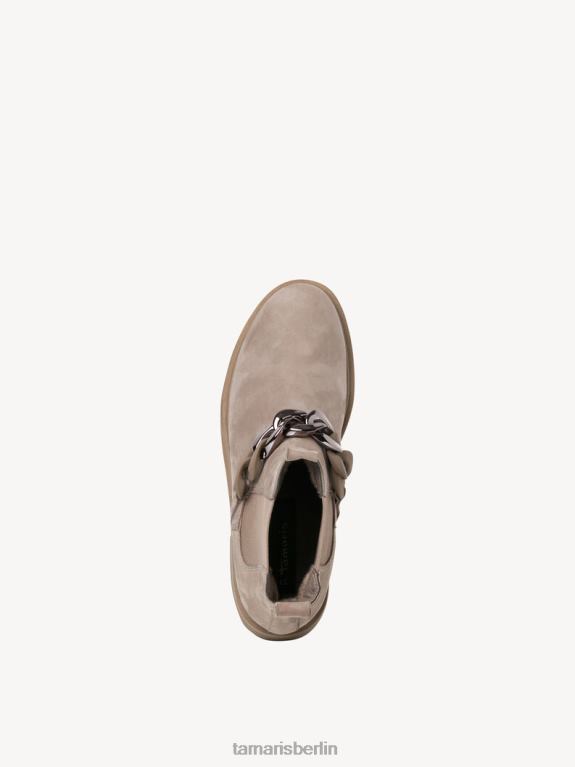 de Tamaris Frauen Chelsea-Stiefel aus Leder – Beige/Taupe-Nubukleder 0LHV4770 Schuhe